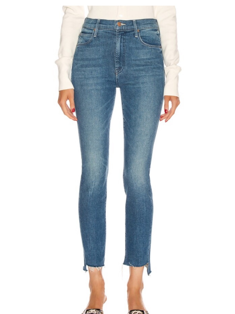 Mother Denim The Stunner Two Step Fray Runaway Train Size 25